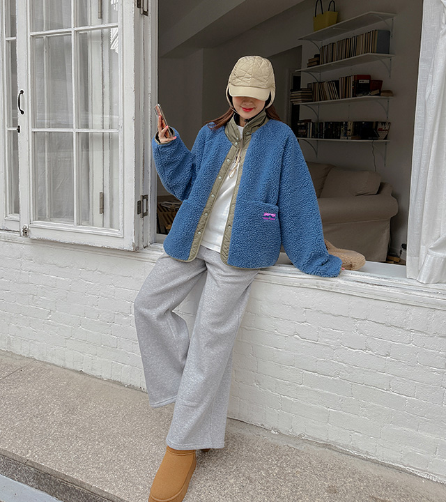 水貂虫起绒绑带裤