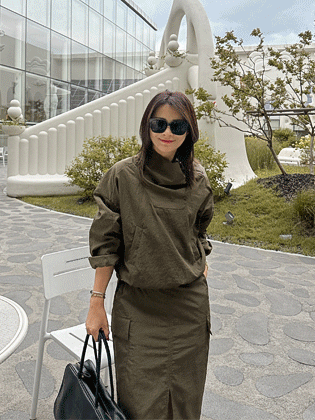 厚夹克高领毛衣