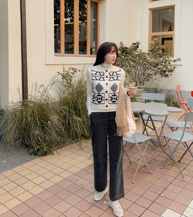 Picto 圆形针织背心