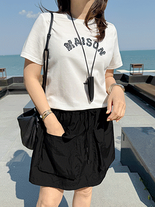 Maison 刺绣短袖tee（唇盒套装）