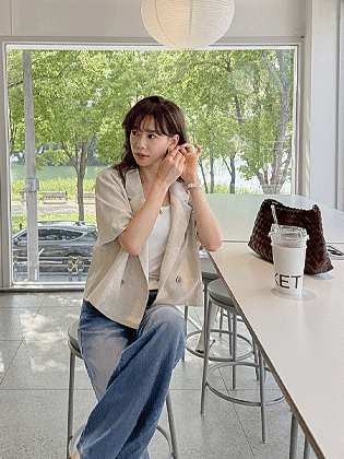 我的亚麻双层夹克