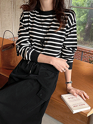 塞纳河条纹针织衫