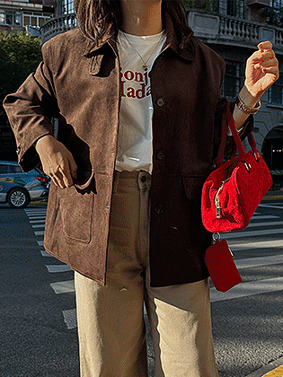 Road 绒面革夹克