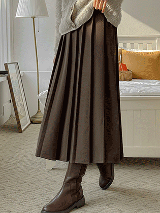 Olia 褶裥半带半身裙