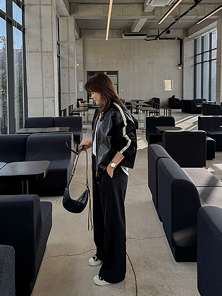 Logan 双色皮革夹克