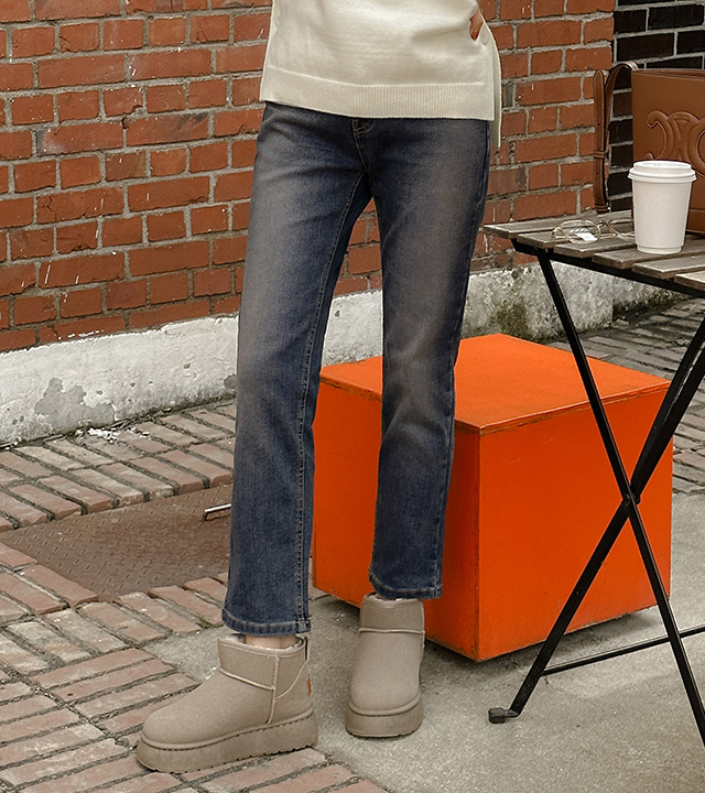 Recto 水洗拉绒牛仔裤