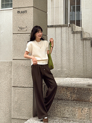 纯美利奴羊毛针织背心