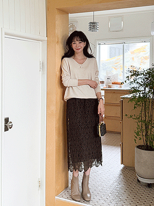 钩编双面针织裙 