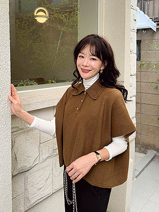 Sienna 领斗篷针织衫