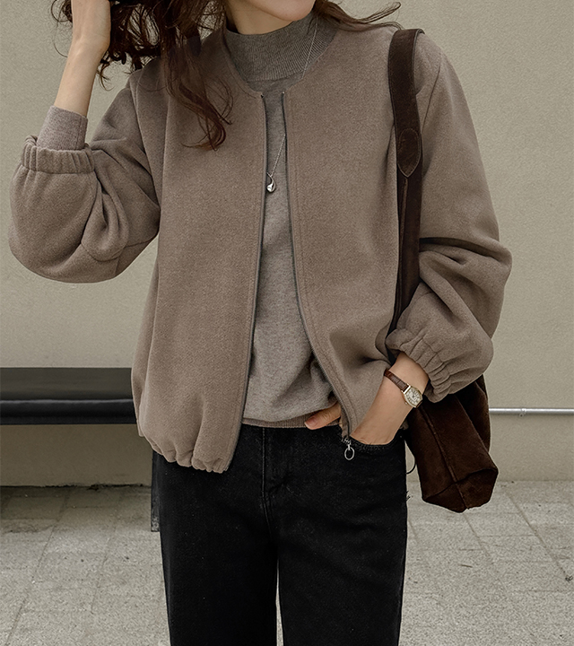 毛绒羊毛触感束口毛衣