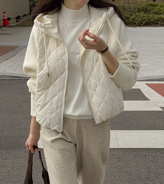 菱形刺绣针织加厚套头衫