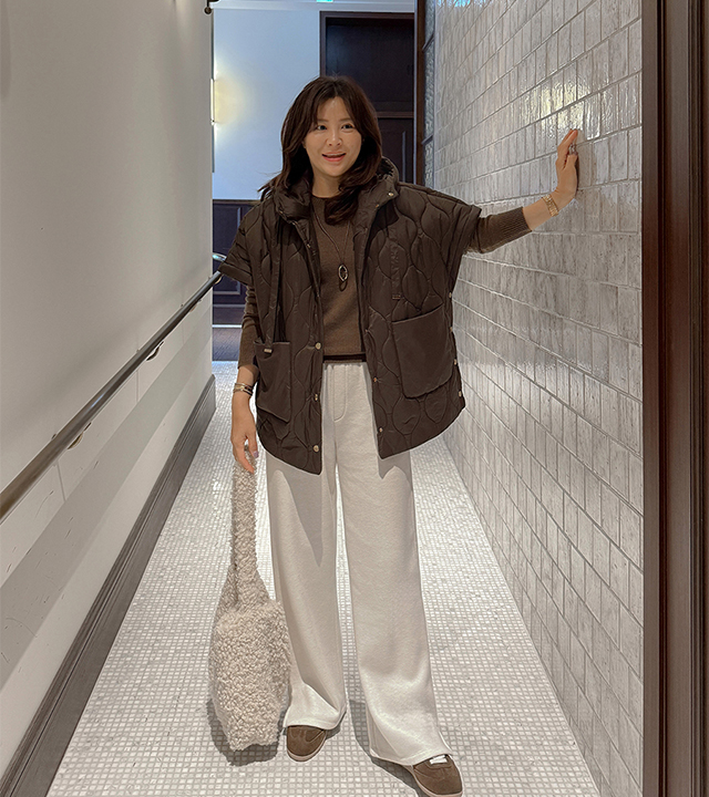 【MADE】保暖抓绒开衩阔腿裤