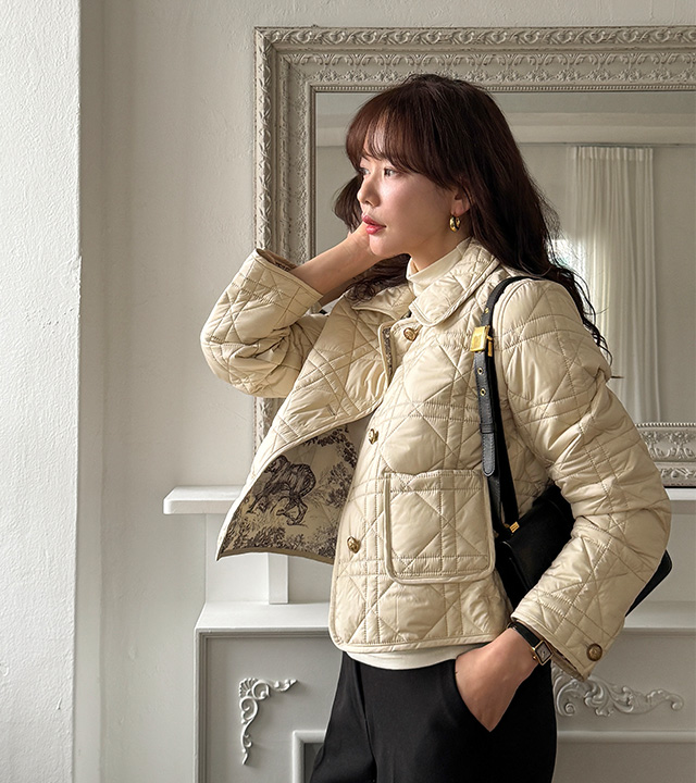 D斜纹绗缝夹克(2种款式)