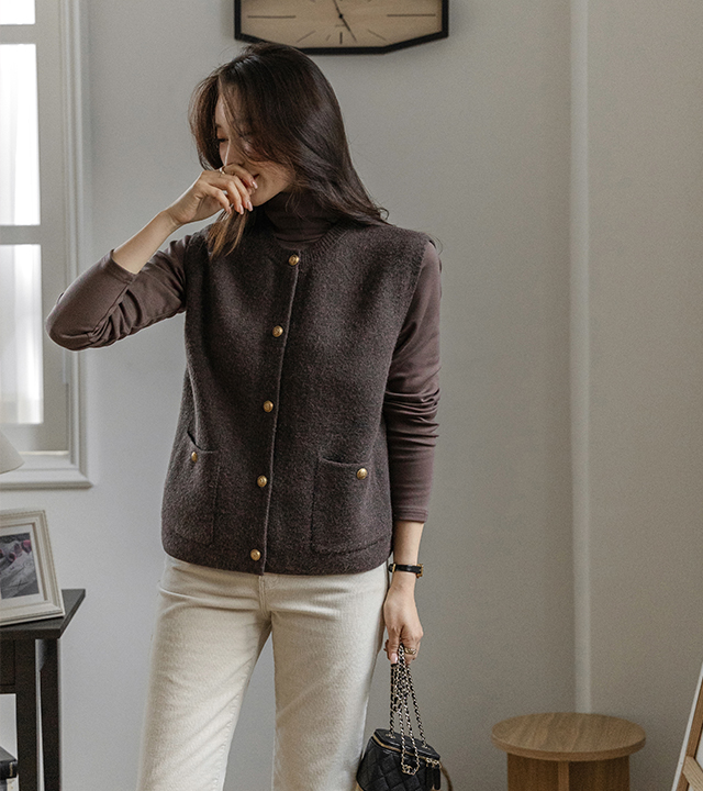 Noi 金扣针织背心