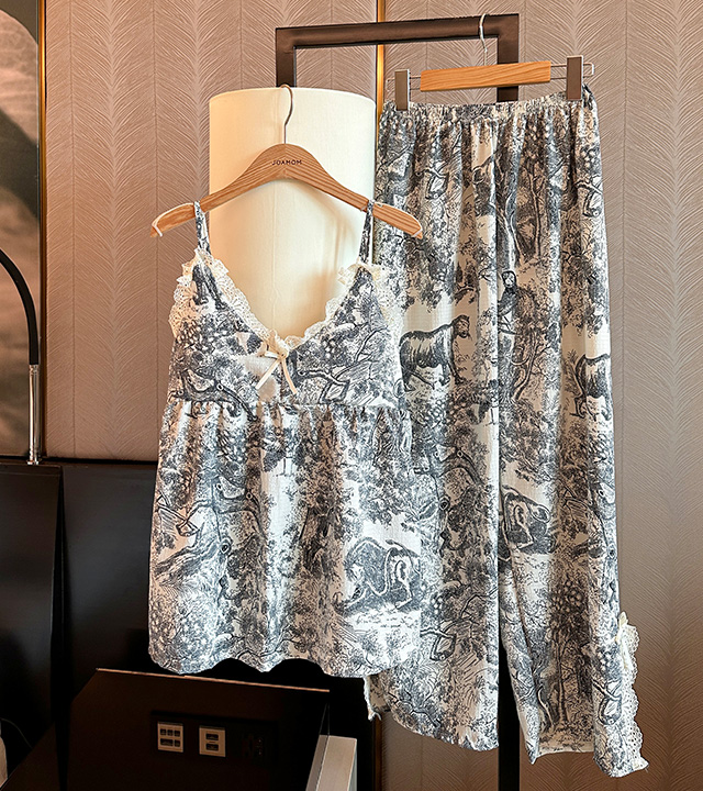 卫生巾帽背心睡衣 3 件套