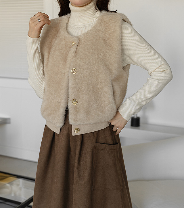 Sander Mink 环保毛皮背心