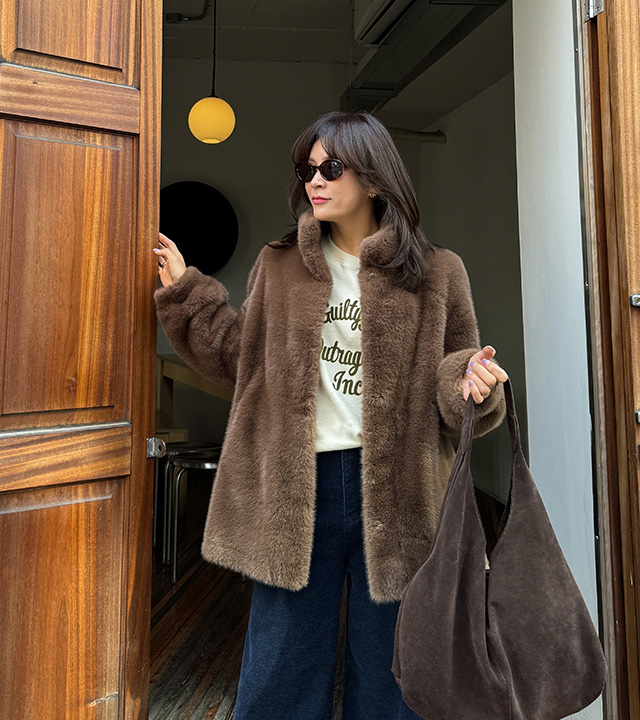 Loro貂皮半身外套