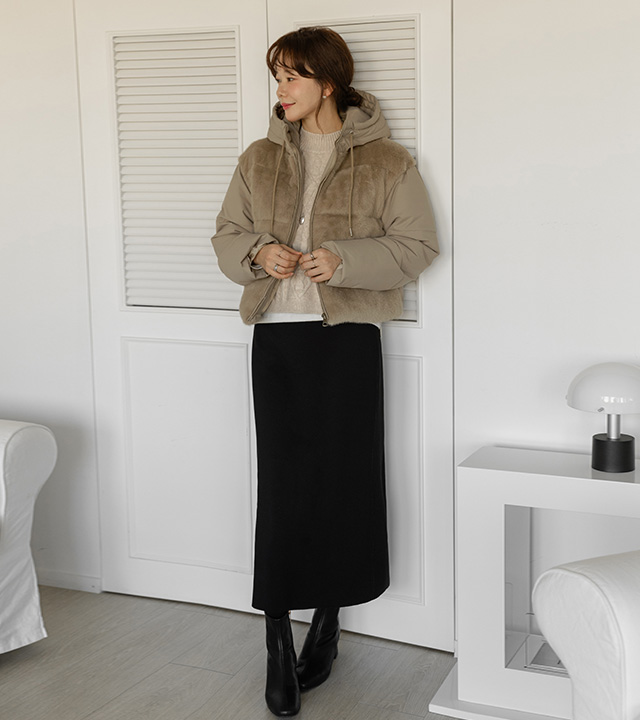 Finn Ecofur 撞色绗缝套头衫