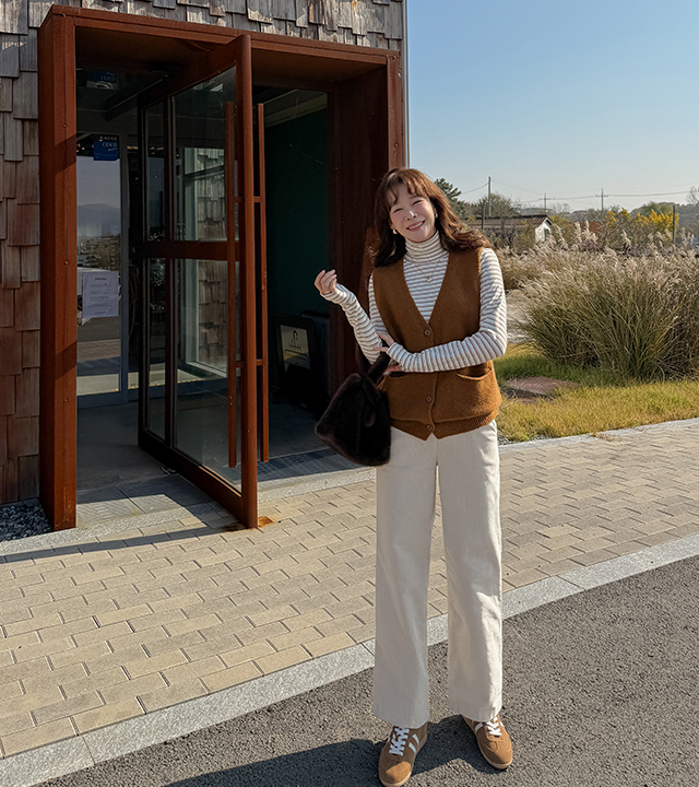 【MADE】舒适灯芯绒阔腿裤