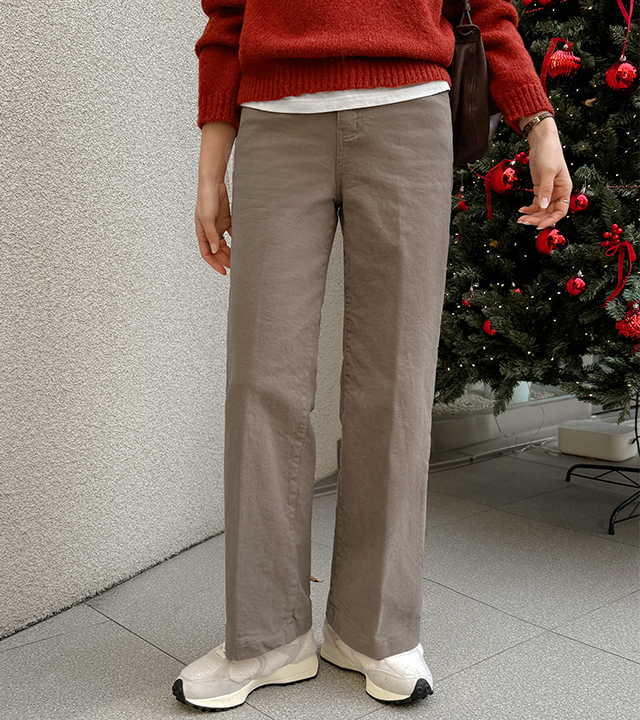 Polk 羊毛长款阔腿裤