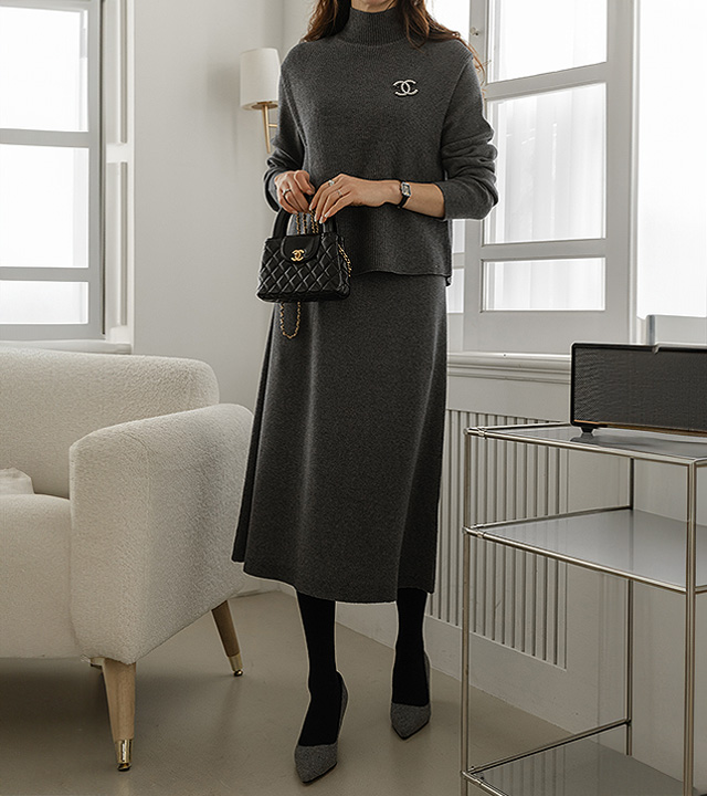 Viola 针织背心连衣裙 