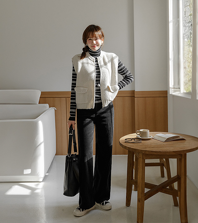 核心哈吉针织背心