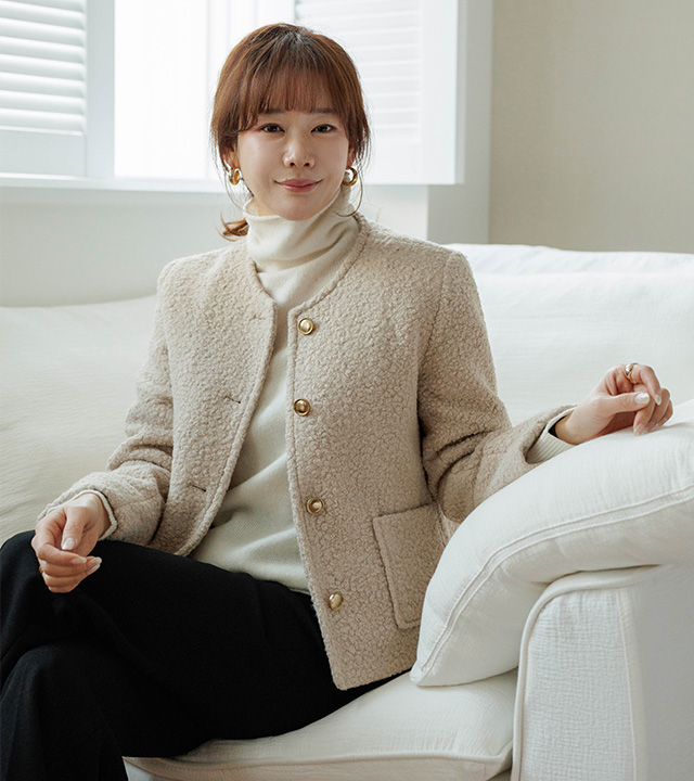 Elise 粗花呢绗缝外套