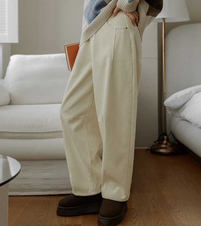 Heating Curve Fit 灯芯绒抓绒裤