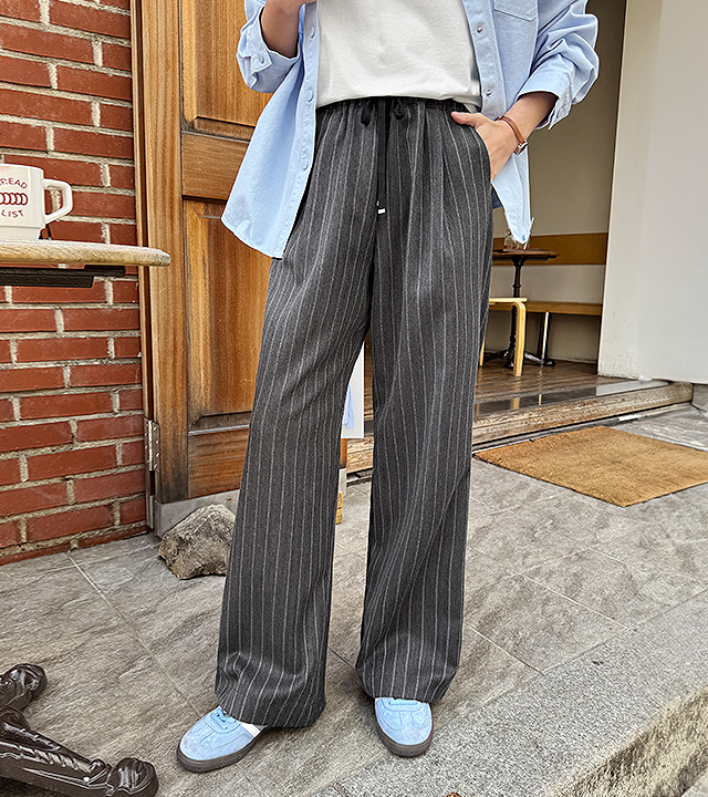 [MADE] 时尚细条纹休闲裤
