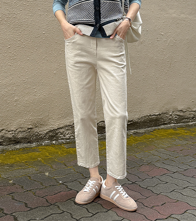 Amber 宽松棉质长裤 