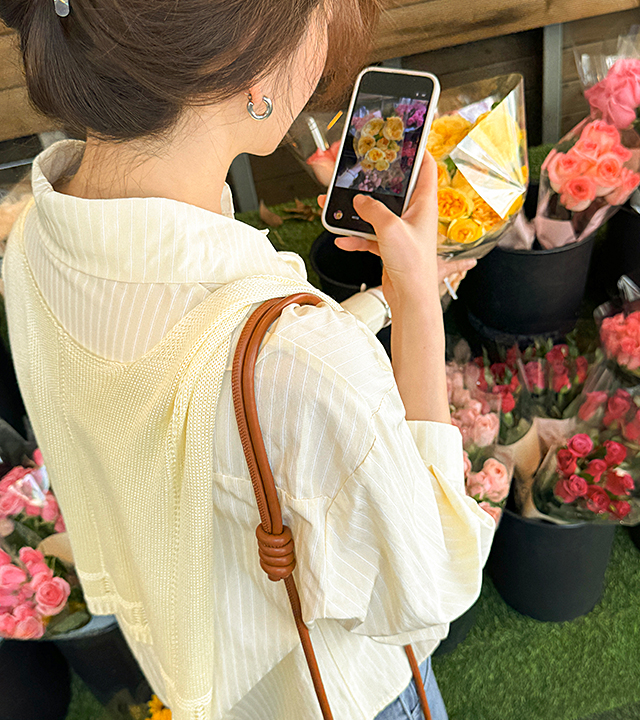 克莱尔条纹衬衫（披肩套装）