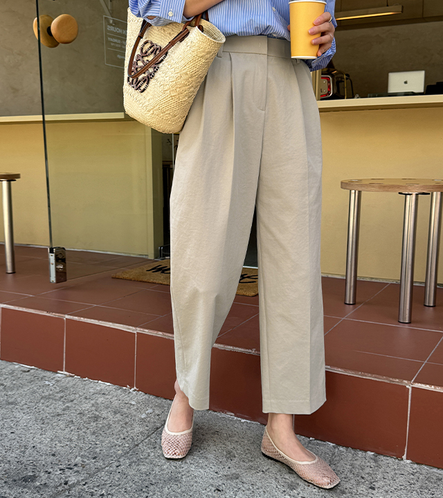 悉尼褶裥宽松裤