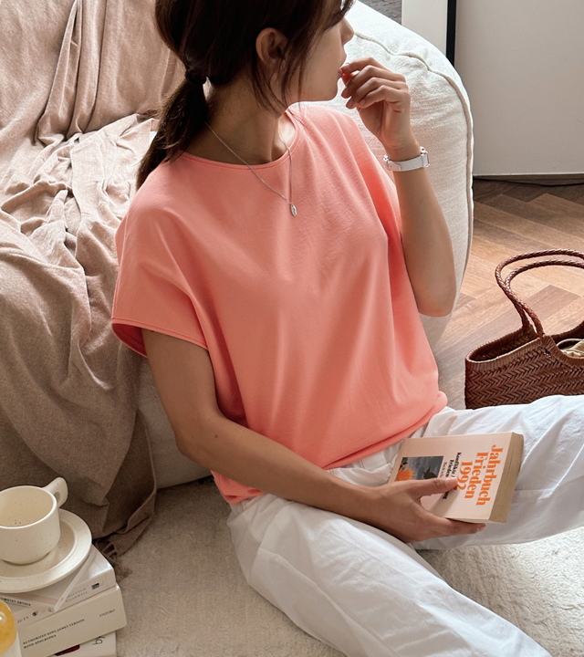 纯色天丝魟鱼T恤