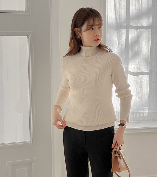 罗丹开衩极地针织