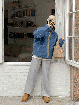 水貂虫起绒绑带裤