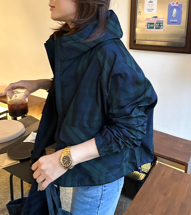 BB 格纹连帽套衫