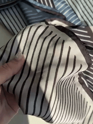 双色线条条纹围巾