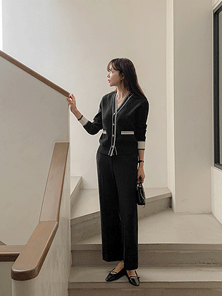 Elga 拼色针织开衫