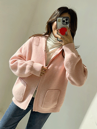 嗡嗡声连帽拉链开衫