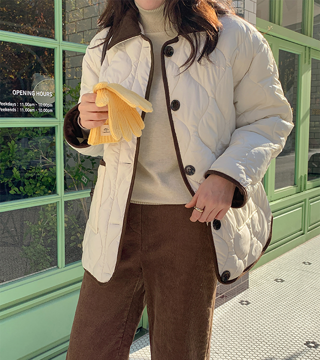Paul 灯芯绒拼色衬垫毛衣
