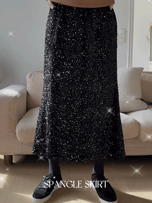 Bling 亮片饰带半身裙