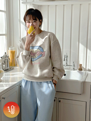 裂纹印花拉绒卫衣