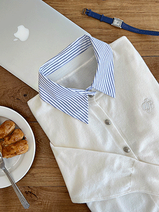 Anne's 衬衫领针织开衫