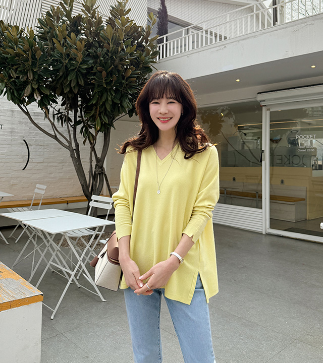 Celon 羊绒 V 领针织衫