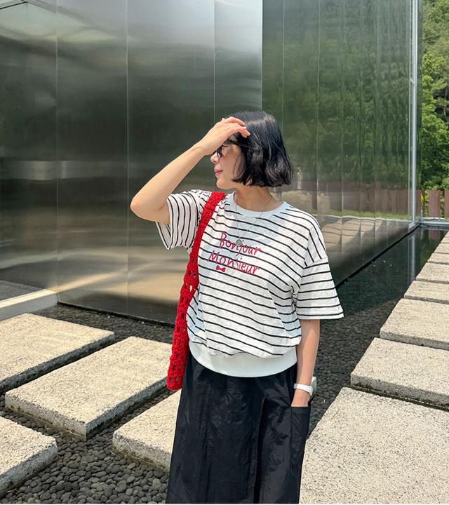 Bonju Stripe 人盯人