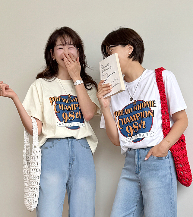 Champion 印花短袖 T 恤 