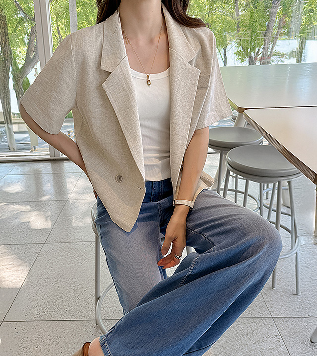 我的亚麻双层夹克