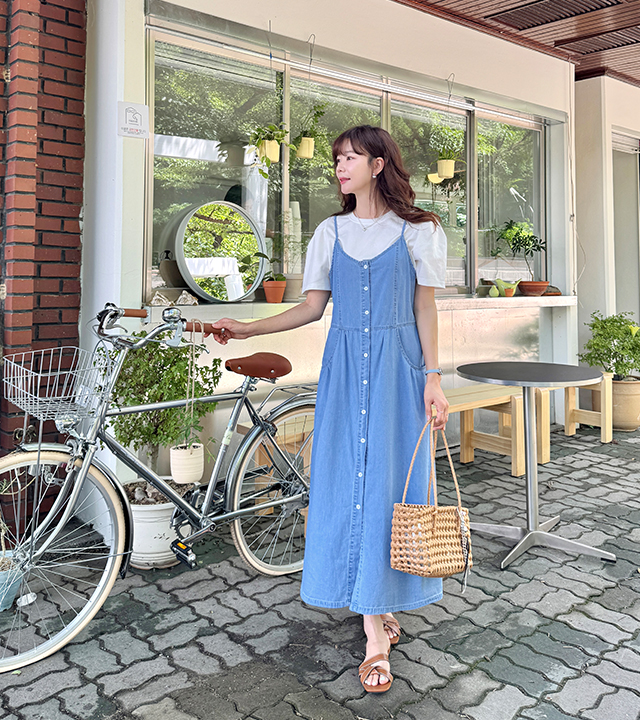 Wendy 分层牛仔连体衣 