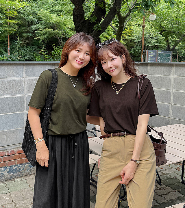 基本款莫代尔短袖T恤