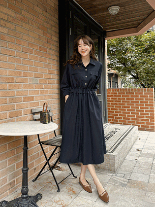 银色纽扣绳连体衣